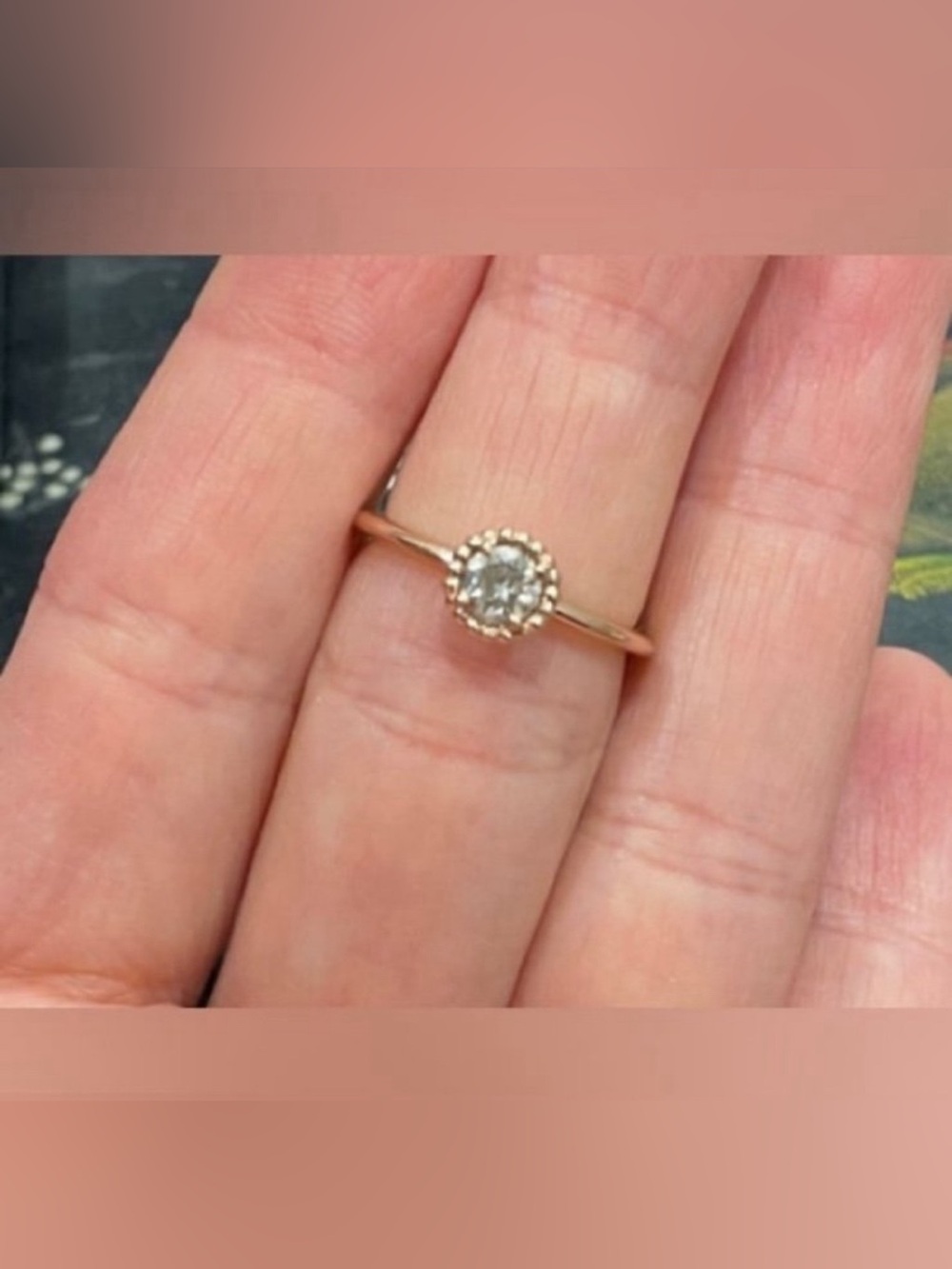 .45 Carat 14K Rose Gold Diamond Ring, 6.5